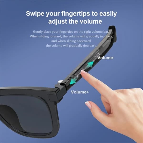 Smart Glasögon Bluetooth med Mic/Högtalare G06-L - Svart