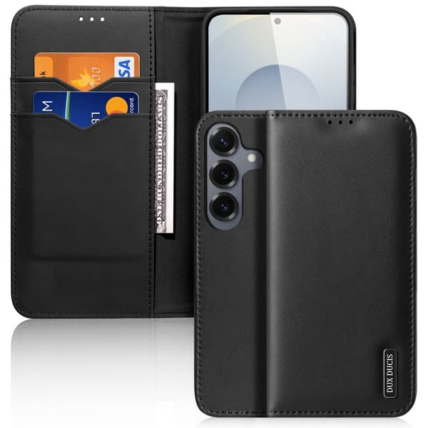 Dux Ducis Plånboksfodral för Samsung Galaxy S26 Plus Konstläder RFID - Svart