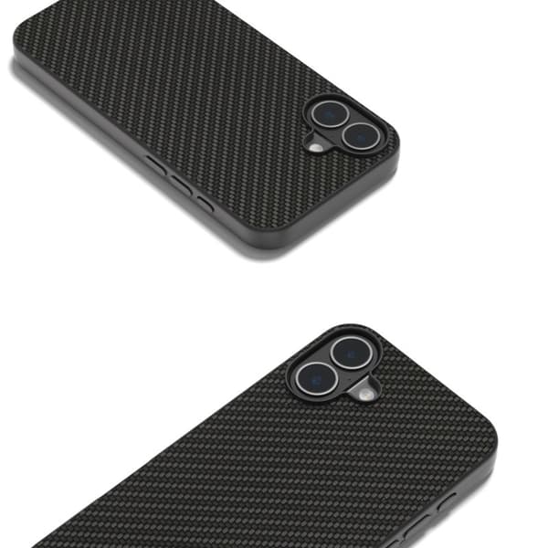 ABEEL Mobilskal till iPhone 16 Svart Textur PU - Svart