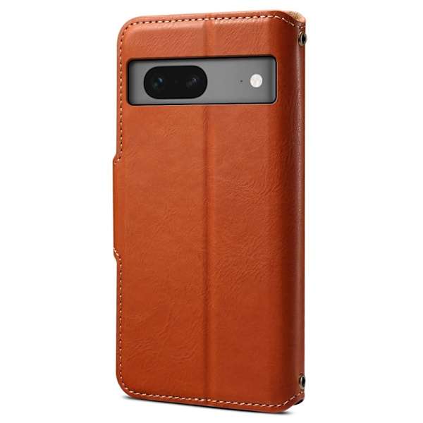 DENIOR Google Pixel 7 5G Plånboksfodral Konstläder Chockskydd - Brun