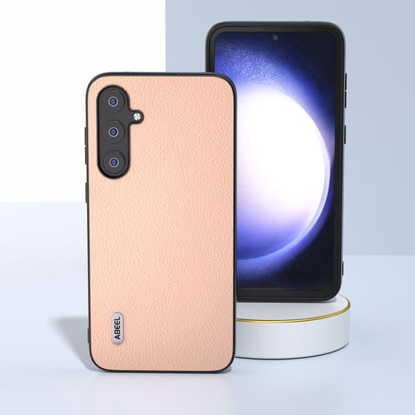 ABEEL Mobilskal till Samsung Galaxy S23 FE Äkta Läder - Rosa