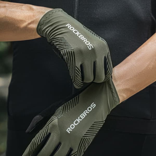 ROCKBROS Touchvantar Handskar SBR MTB Bicycle Non-slip S310 Grön