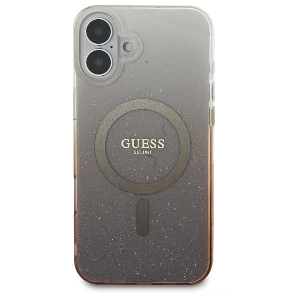 Guess telefontaske til iPhone 16 6.1 MagSafe IML Glitter Gradient - Brun