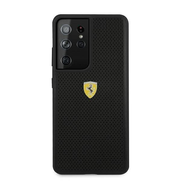 Ferrari Cover Galaxy S21 Ultra On Track rei'itetty - musta Black