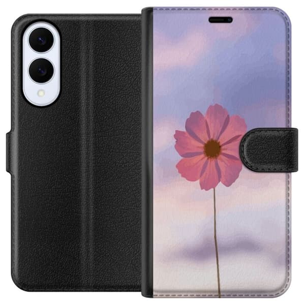 Pungcover til Samsung Galaxy S25 Edge med rosa blomst
