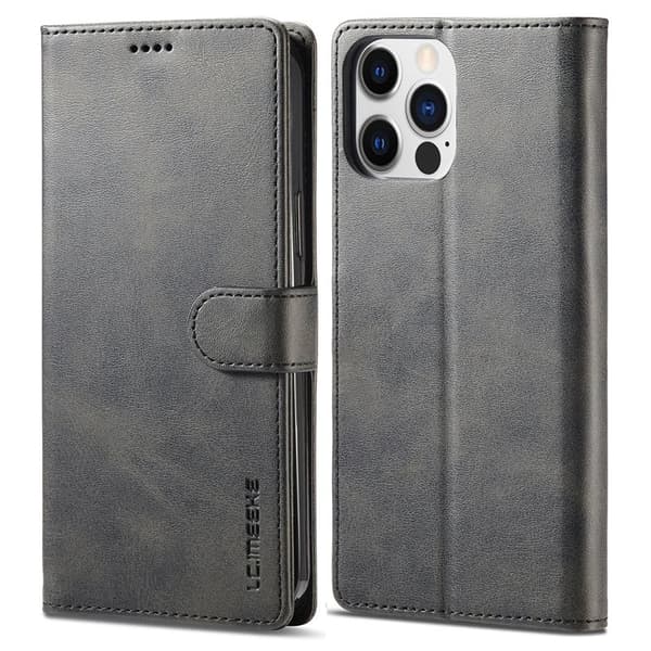 LC.IMEEKE iPhone 14 Pro Max Plånboksfodral Konstläder - Svart