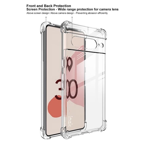 IMAK Google Pixel 7 Pro Skal Drop-Proof TPU - Clear Transparent