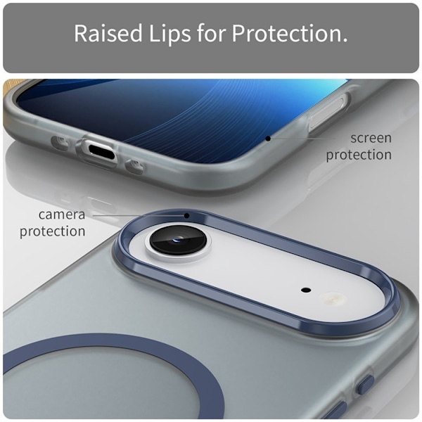 Mobilskal till iPhone Air MagSafe Slim Matte Translucent - Mörkblå Blå