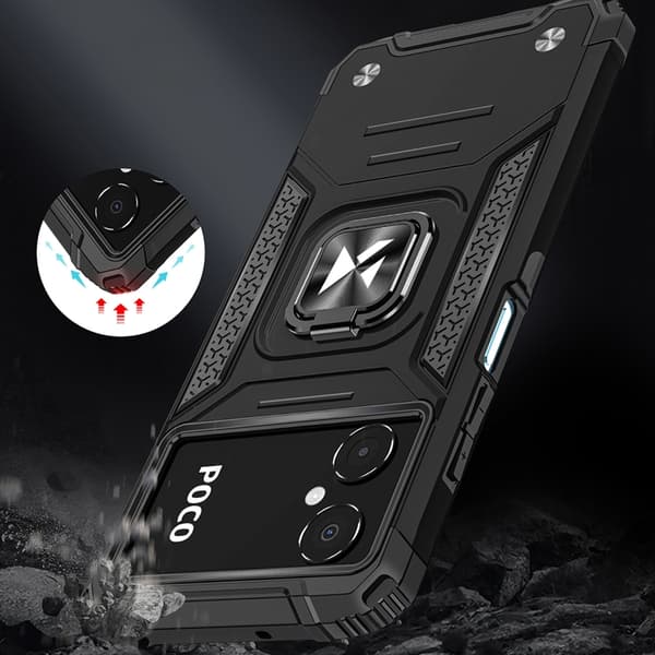 Wozinsky Galaxy A03 Cover Ringholder Armor - Sort Svart