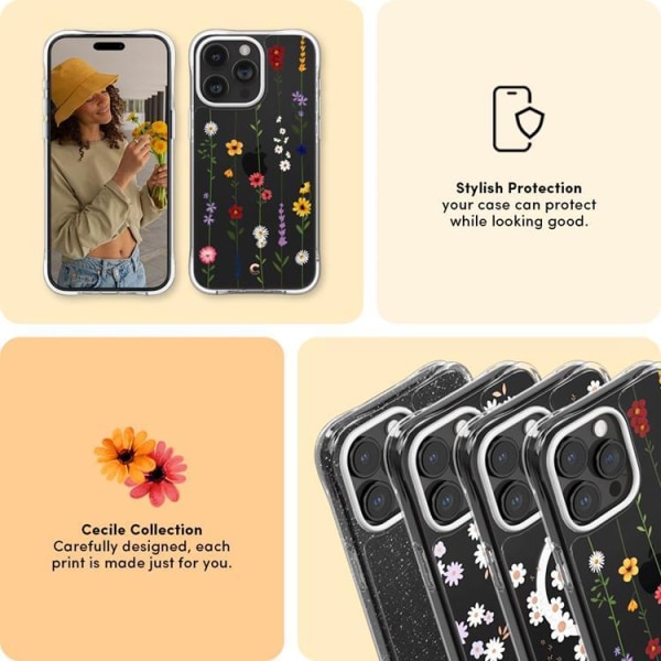 Spigen iPhone 15 Pro Max Mobilskal Magsafe Cyrill - Flower Garde