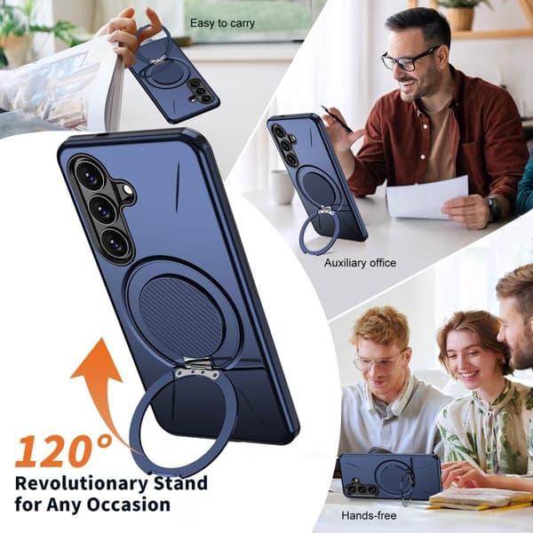 Mobilskal för Samsung Galaxy S26 Magnetiskt Kickstand TPU + PC - Blå