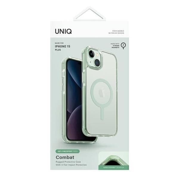 UNIQ Mobilskal till iPhone 15/14 Plus Magsafe Combat - Grön