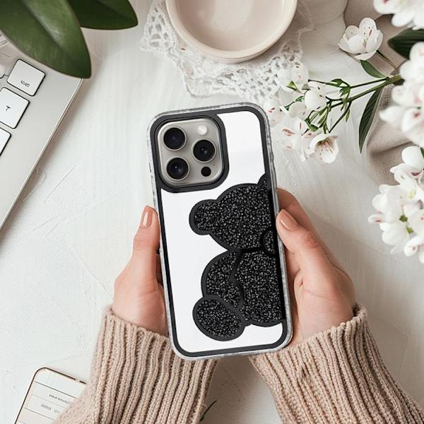 Telefontaske til iPhone 16 Pro Bamse - Sort Black