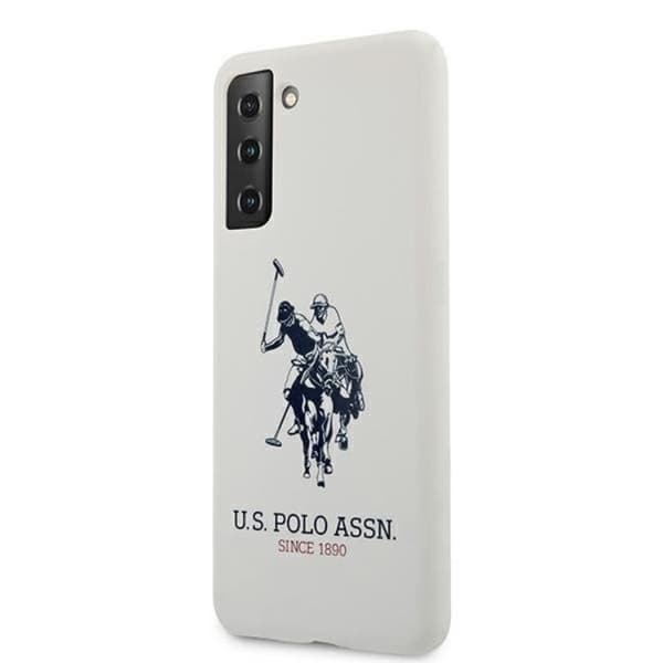 US Polo Silikone Logo Taske til Galaxy S21 Plus - Hvid White