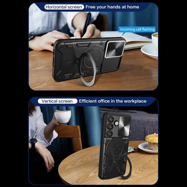 Mobilskal för Samsung Galaxy S26 TPU + PC med Kickstand - Lila
