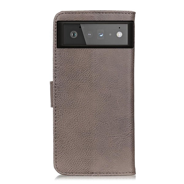 KHAZNEH Læder Wallet Case Google Pixel 6 - Grå Grey