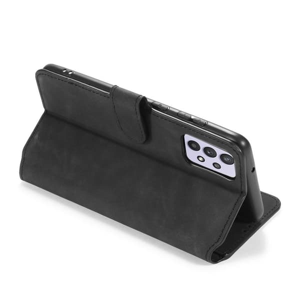 DG.MING Retro Plånboksfodral Konstläder för Samsung Galaxy A32 5G - Svart