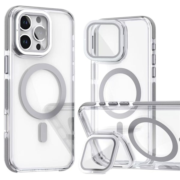 Mobilskal till iPhone 16 Pro Max MagSafe Acrylic Kickstand - Grå Grå