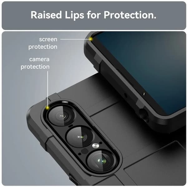 Mobilskal till Sony Xperia 1 VII Grid Scratch-Proof - Svart Svart