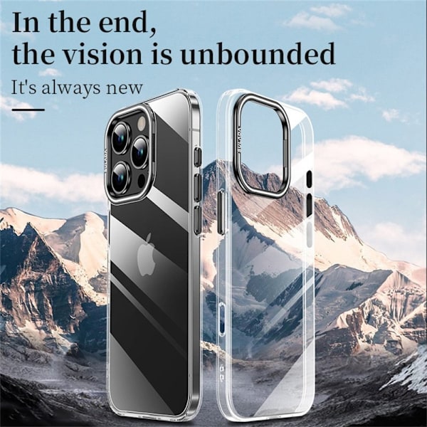 SULADA Mobilskal till iPhone 16 Pro Max Fällbart Stativ TPU+PC Klar Svart