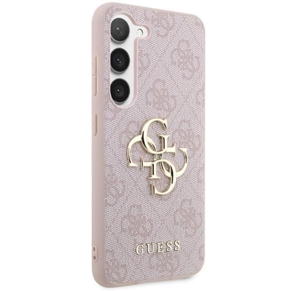 Guess Mobilskal till Galaxy S24 Big Metall Logo - Rosa Rosa