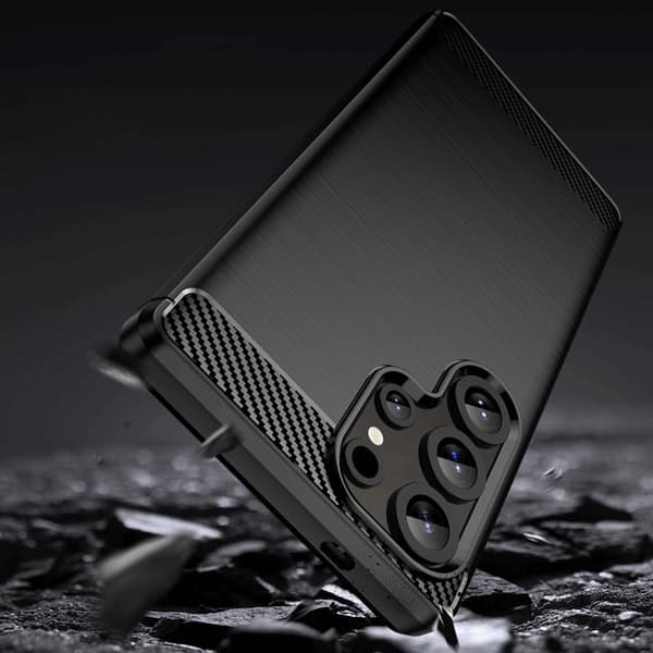 Mobilskal till Galaxy S25 Ultra Carbon Flexible - Svart Svart