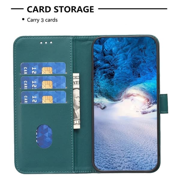 BINFEN Samsung Galaxy A37 Plånboksfodral Konstläder - Grön