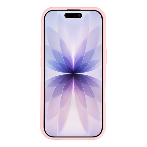 Mobilskal till iPhone 16 Sugkopp Silikon med Tygfoder - Rosa Rosa