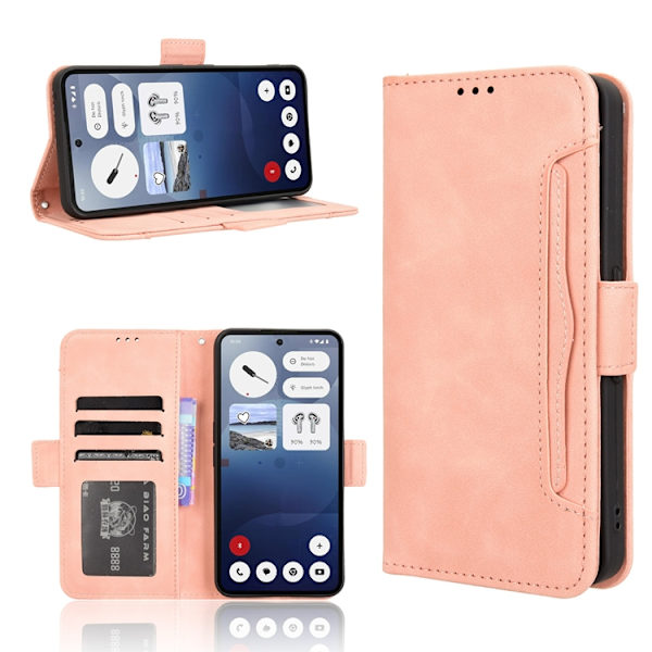 Nothing Phone (3a) Plånboksfodral Läder - Rosa Rosa