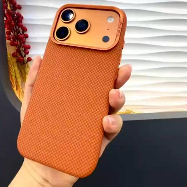 SULADA Mobilskal till iPhone 17 Pro Grid TextuRöd Orange