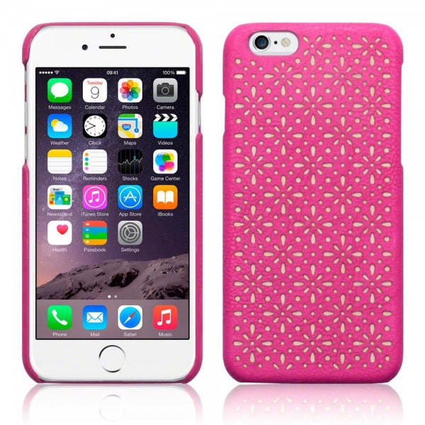 Floral ETCH Skal till iPhone 6   /   6S  - Magenta