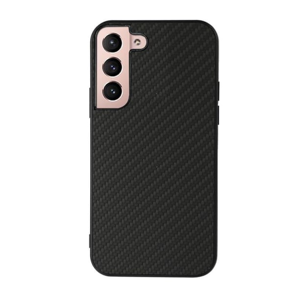 Kulfiber Læder Cover Galaxy S22 Plus 5G - Sort Black