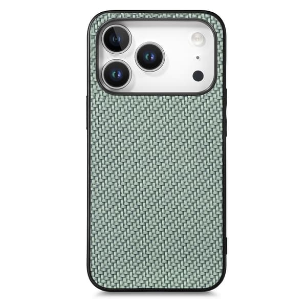 Mobilskal till iPhone 17 Pro Max Carbon Fiber PU Läder - Grön Grön