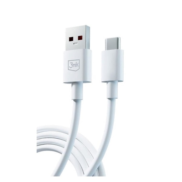 3mk Hyper USB-A til USB-C kabel 1,2m - Hvid