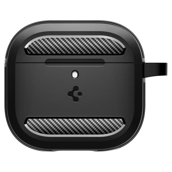 Spigen Airpods 4 Etui Rugged Armor - Mat Sort Svart