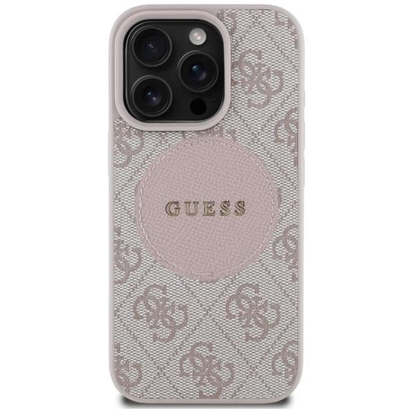 Guess Mobilskal till iPhone 16 Pro MagSafe 4G Circle - Rosa Rosa