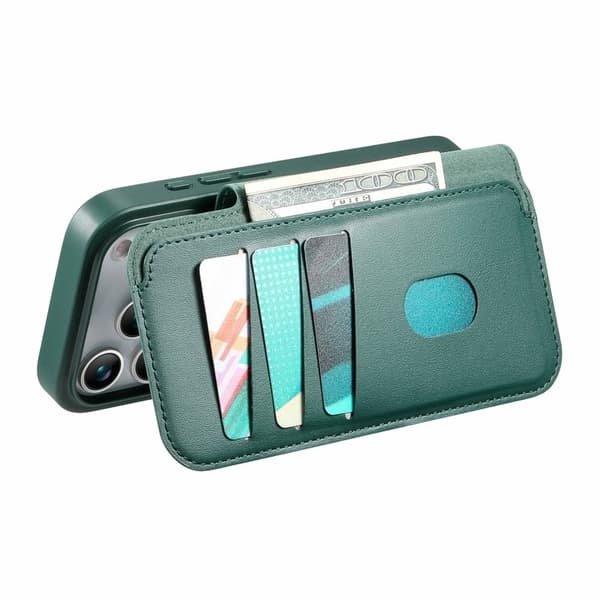 CASENEO iPhone 17 Pro Max Plånboksfodral Konstläder - Grön
