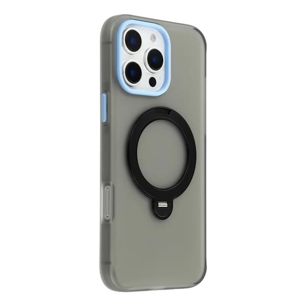 KIGC Mobilskal till iPhone 16 Pro Rotating Kickstand - Svart Svart