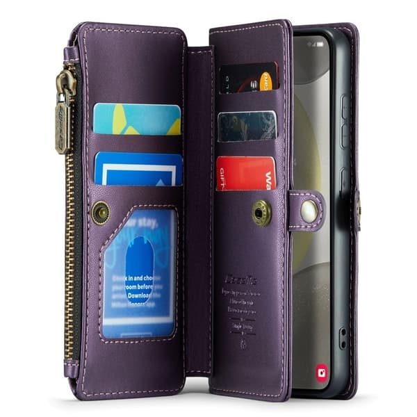 CASEME Plånboksfodral Konstläder för Samsung Galaxy S24+ - Lila
