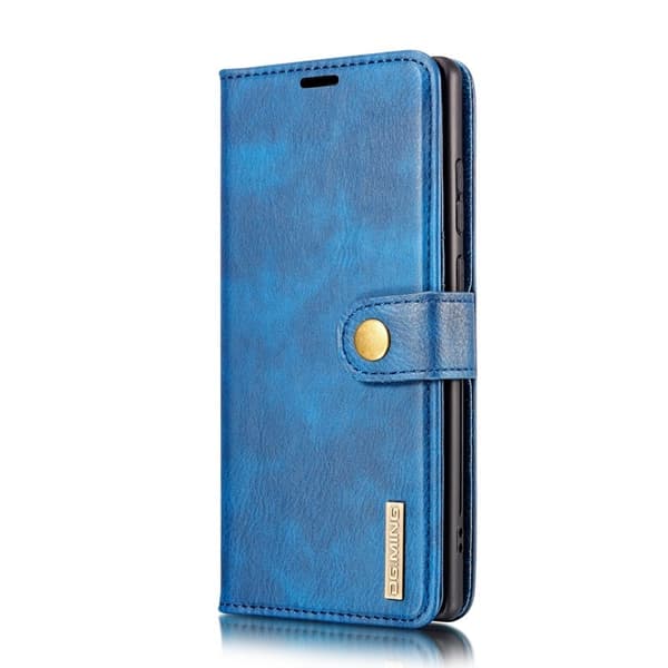 DG.MING Detachable 2-in-1 Back Cover + Äkta Läder Plånboksfodral Blå