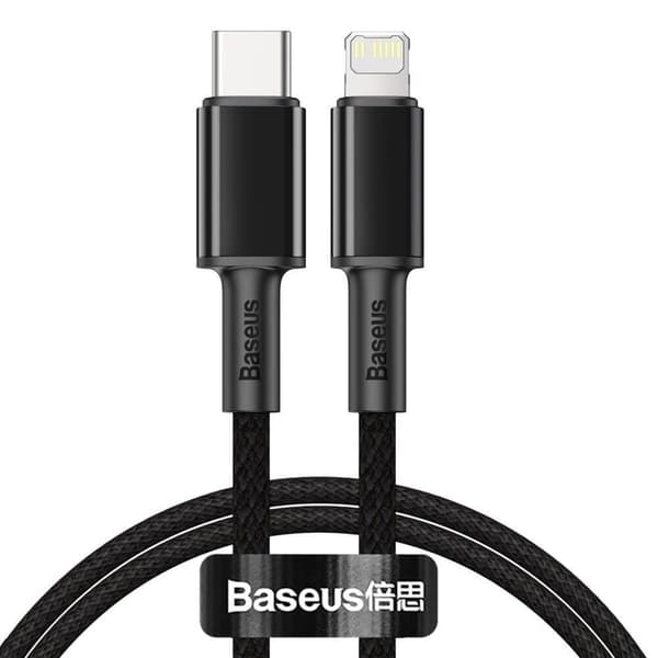 Baseus USB-C till lightning kabel 20 W 1m Svart Black