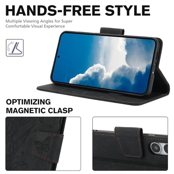 Plånboksfodral för Samsung Galaxy S26 Plus Konstläder - Svart