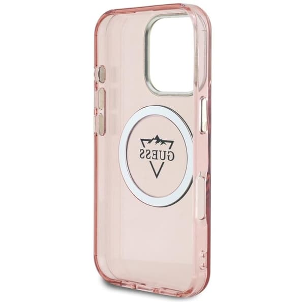 Guess Telefontaske til iPhone 16 Pro Max MagSafe IML Mountain Logo - Lyserød Rosa