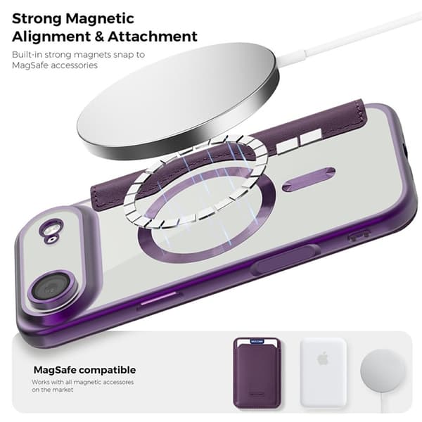 iPhone Air Plånboksfodral MagSafe RFID-Skydd - Lila Lila