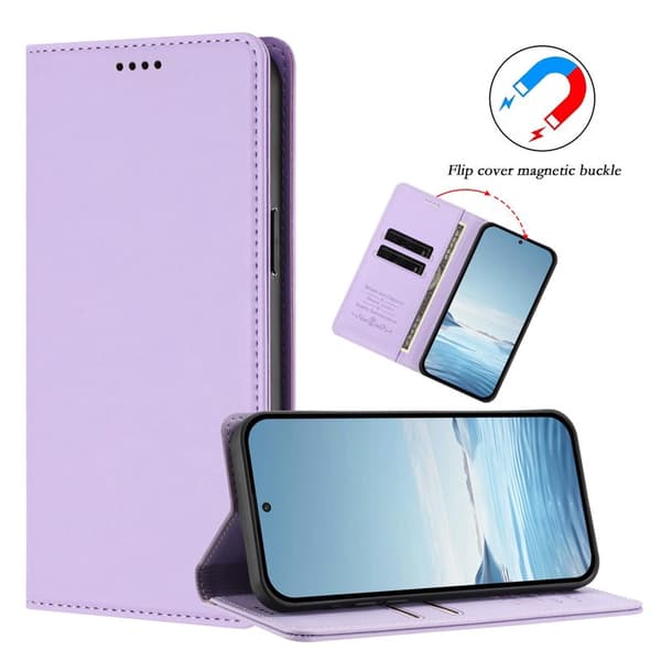Plånboksfodral för Samsung Galaxy S26 Plus Konstläder RFID - Ljuslila