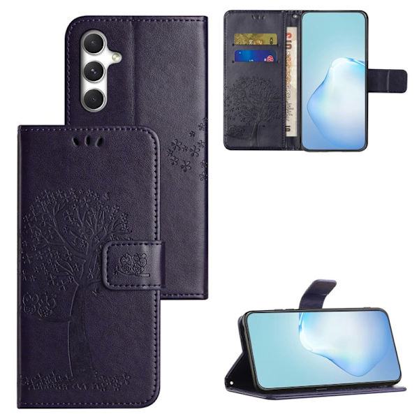 Plånboksfodral för Samsung Galaxy S26 Plus Konstläder - Mörkblå