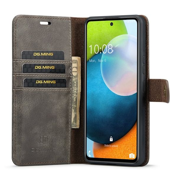 DG.MING Galaxy A53 5G Plånboksfodral i Äkta läder - Grå