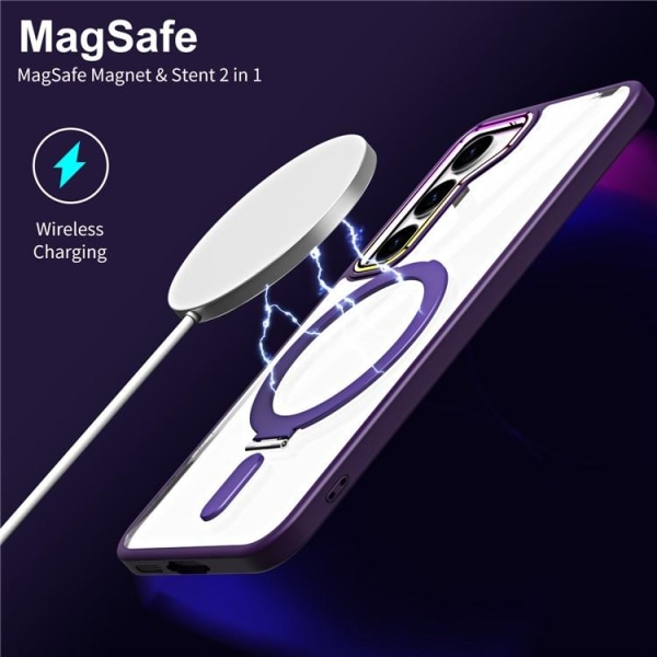 Galaxy S23 Mobile Case Magsafe Kickstand Magneettinen - Tummansininen