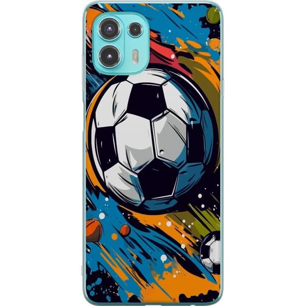 Telefontaske til Motorola Edge 20 Lite med fodbolde