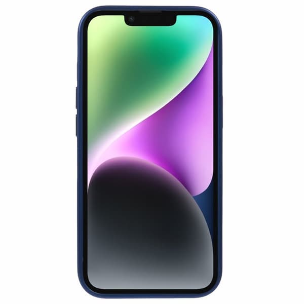 X-LEVEL Mobilskal till iPhone 14/13 Läder+PC+TPU Geometrisk Blå